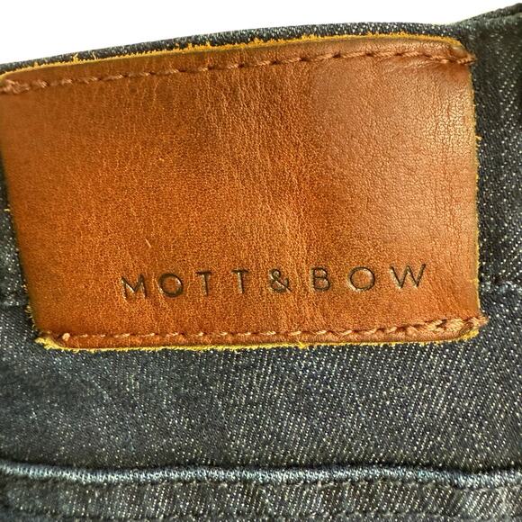 Mott & Bow Mott And Bow STRAIGHT CROSBY JEANS 36 X 30 Dark Blue Stretch Midrise - Picture 5 of 11